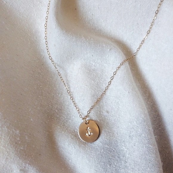 Jewelry - Vermeil Anchor Pendant Necklace